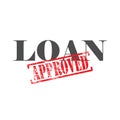 Loan Approved Word Stamp Royalty Free Stock Photo