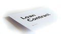 Loan Contract Document Isolated on White Royalty Free Stock Photo