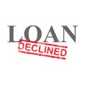 Loan Declined Word Stamp