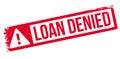 Loan denied rubber stamp Royalty Free Stock Photo