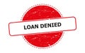 loan denied stamp on white Royalty Free Stock Photo