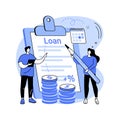 Loan disbursement abstract concept vector illustration.