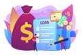 Loan disbursement concept vector illustration