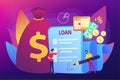 Loan disbursement concept vector illustration Royalty Free Stock Photo