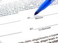 Loan Document for Individual or Couple to Borrow Money from Lender Written Contract Royalty Free Stock Photo