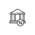 Loan, interest, mortgage line icon