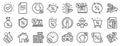 Loan line icons. Set of Investment, Interest rate and Percentage diagram icons. Vector Royalty Free Stock Photo