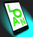 Loan On Mobile Means Lending Or Providing Advance