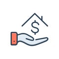 Color illustration icon for Loan Money, borrower and investment Royalty Free Stock Photo