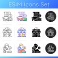 Loan office icons set