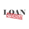 Loan Overdue Word Stamp