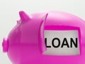 Loan Piggy Bank Means Money Borrowed Or Creditor Royalty Free Stock Photo