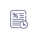 Loan, rate and term line icon