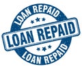 loan repaid stamp. loan repaid label. round grunge sign Royalty Free Stock Photo