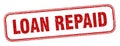 loan repaid stamp. loan repaid square grunge sign. Royalty Free Stock Photo