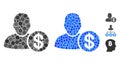 Loan User Mosaic Icon of Circles