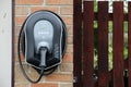 One Electric Car Battery Charger on a Wall Royalty Free Stock Photo