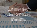 Loans for blacklisted people is shown on the business photo