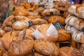 Loaves of Fresh Bread at a Dutch Farmers Market Royalty Free Stock Photo