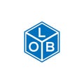 LOB letter logo design on black background. LOB creative initials letter logo concept. LOB letter design