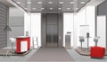 Lobby Interior Realistic Design