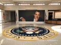 Lobby, Richard Nixon Presidential Library and Museum in Yorba Linda, California.