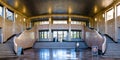 Lobby of the Westend campus of the Goethe University Frankfurt, Germany Royalty Free Stock Photo