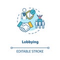 Lobbying concept icon