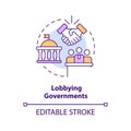 Lobbying governments concept icon