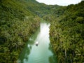 Loboc River Bohol. Philippines . Drone Royalty Free Stock Photo