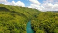 Loboc river in the jungle. Bohol, Philippines. Royalty Free Stock Photo
