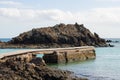 Lobos Island pier Royalty Free Stock Photo