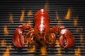 Lobster on aHot Faming Grill