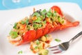 Lobster avocado salad Royalty Free Stock Photo
