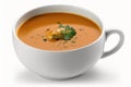 Lobster Bisque On A White Background. Generative AI Royalty Free Stock Photo