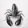 Lobster In Black And White: A Minimalist Stroke Innovator