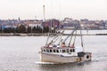 Lobster boat Endurance leaving New Bedford Royalty Free Stock Photo