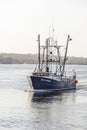 Lobster boat Max & Emma leaving port Royalty Free Stock Photo