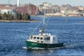 Lobster boat Mona M leaving on fishing trip Royalty Free Stock Photo