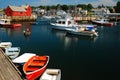 Lobster boats and dinghies Royalty Free Stock Photo