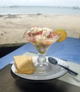 lobster ceviche photographed in Big Corn Island Nicaragua by beach
