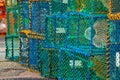Lobster crates stored on land.. Royalty Free Stock Photo