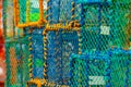 Lobster crates stored on land.. Royalty Free Stock Photo