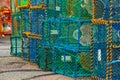 Lobster crates stored on land.. Royalty Free Stock Photo
