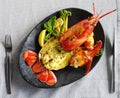 Lobster dinner Royalty Free Stock Photo
