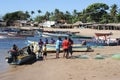 Lobster fisherman on the beach of Los Cobanos