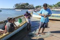 Lobster fisherman on the beach of Los Cobanos