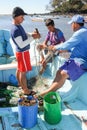 Lobster fisherman on the beach of Los Cobanos