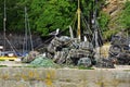 Lobster fishing gear creels, Cornwall, England, UK. Royalty Free Stock Photo