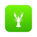 Lobster icon digital green